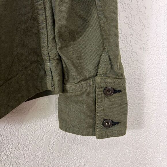Rag & Bone Green Military Utility Style Button Front Denim Cotton Jacket Size Sm - Picture 9 of 10